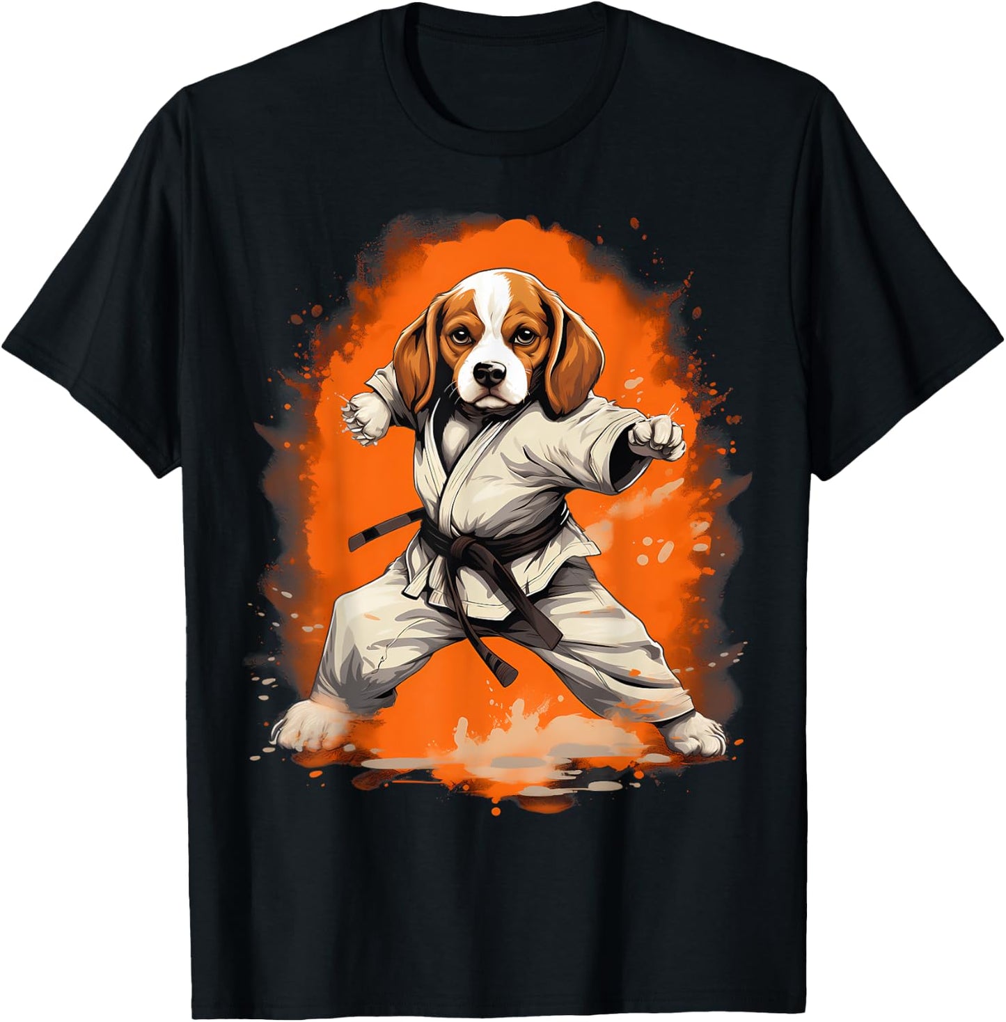 MMA Beagle Dog Karate Men Women Kids T-Shirt - T-Shirt | Black