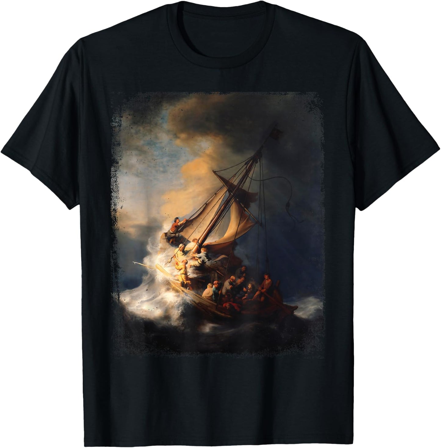 Rembrandt - Christ in the Storm on the Lake of Galilee, 1633 T-Shirt - T-Shirt | Black