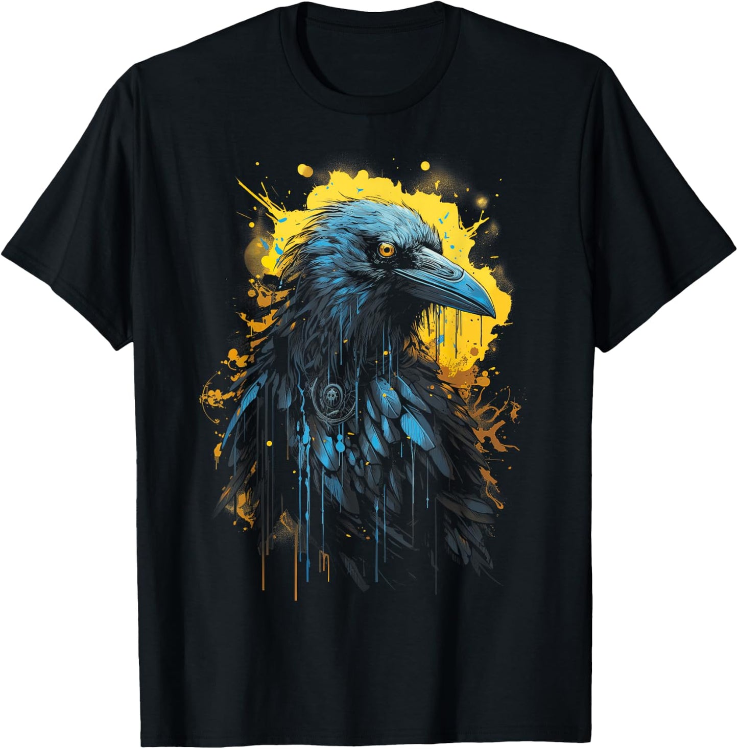 Raven Black gothic Occult Viking Witchcraft T-Shirt - T-Shirt | Black