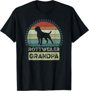 Rottweiler Grandpa, Father's Day, Rottie dog, Grandfather T-Shirt - T-Shirt | Black