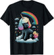 Toy Poodle Unicorn on Rainbow Unicorn Poodle T-Shirt - T-Shirt | Black