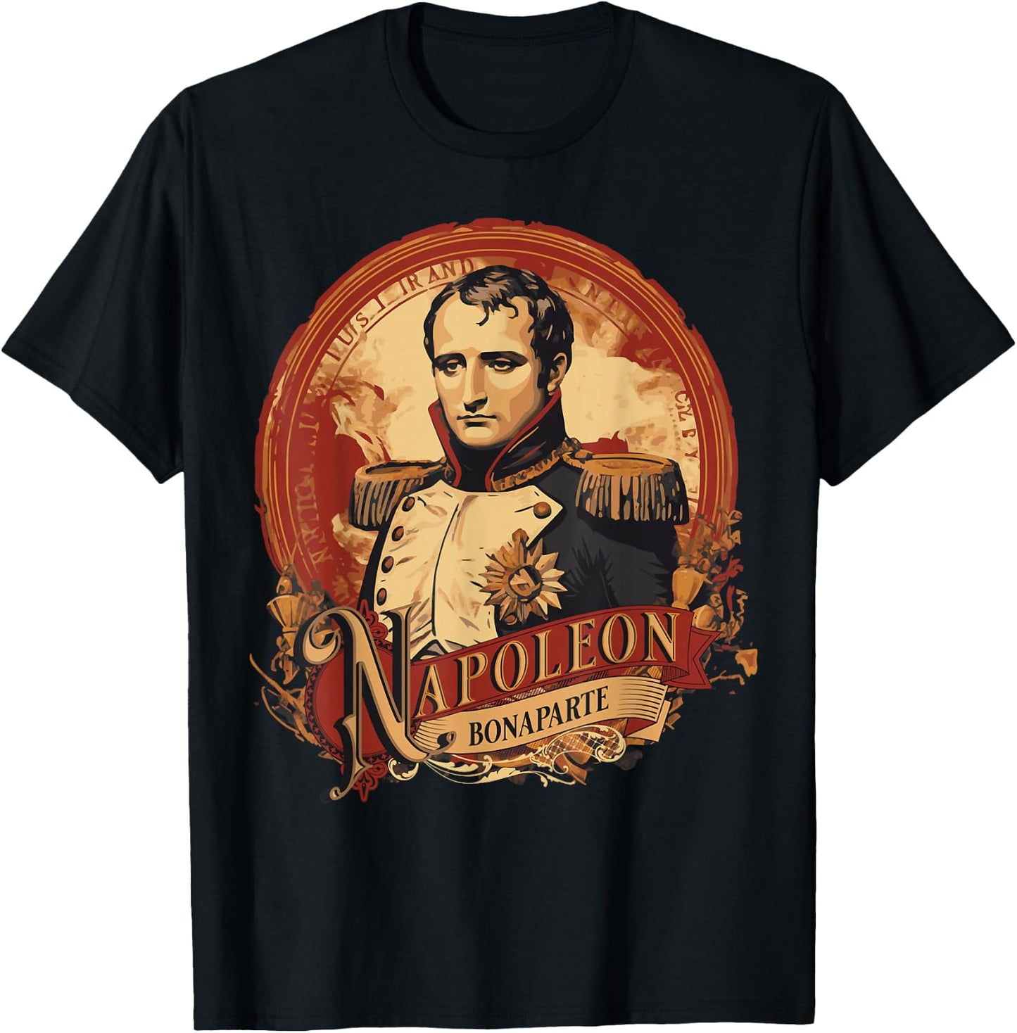 Napoleon Bonaparte Vintage Poster Style T-Shirt - T-Shirt | Black