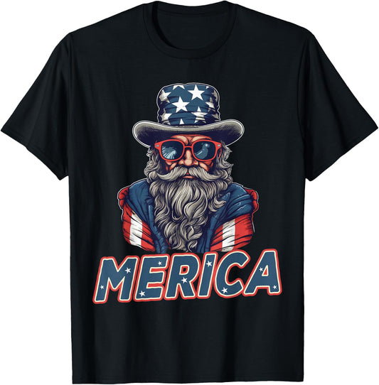USA American Flag Patriotic 4th of July T-Shirt - T-Shirt | Black