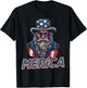 USA American Flag Patriotic 4th of July T-Shirt - T-Shirt | Black