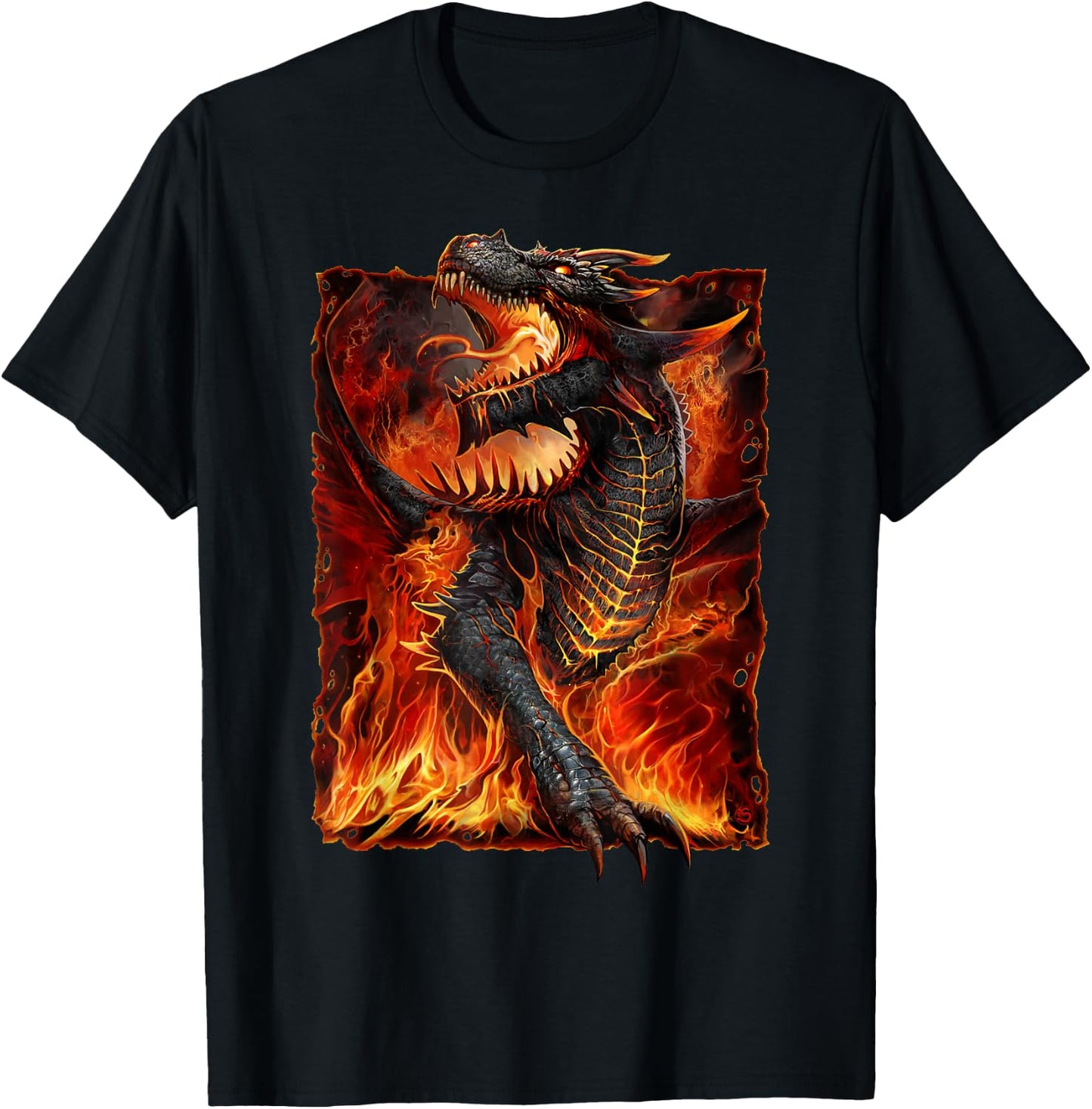Spiral Original - Draconis - Gothic Dragon T-Shirt - T-Shirt | Black