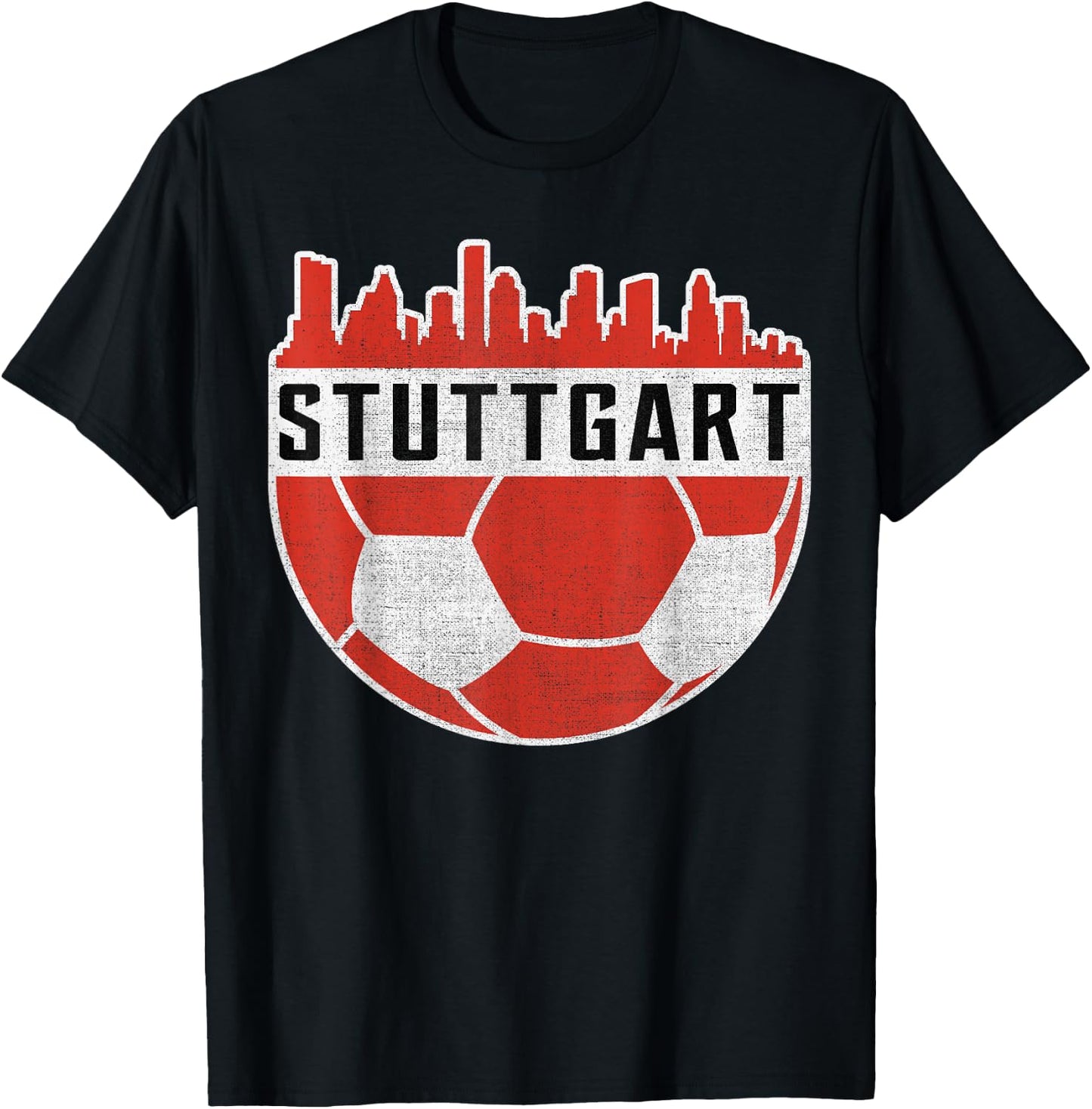 Stuttgart Football Football Club Football Fan T-Shirt - T-Shirt | Black