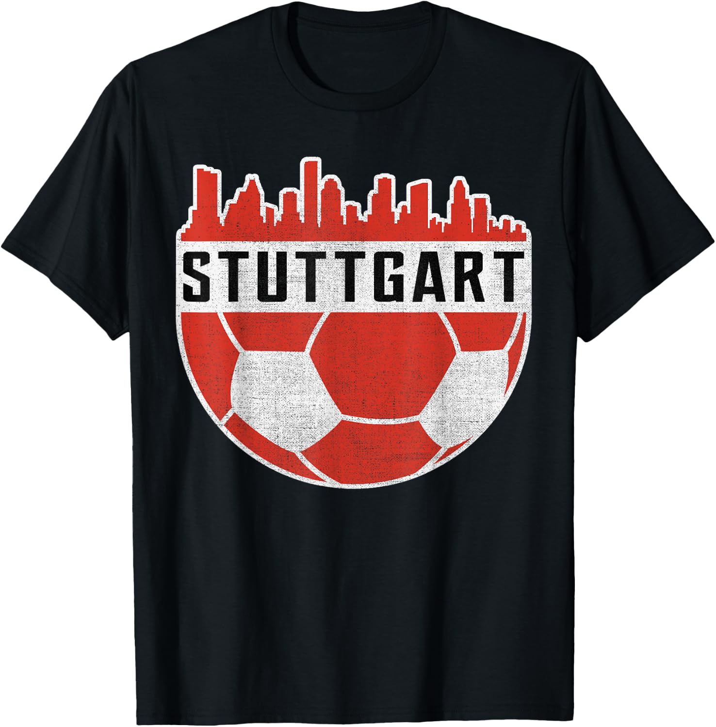 Stuttgart Football Football Club Football Fan T-Shirt - T-Shirt | Black