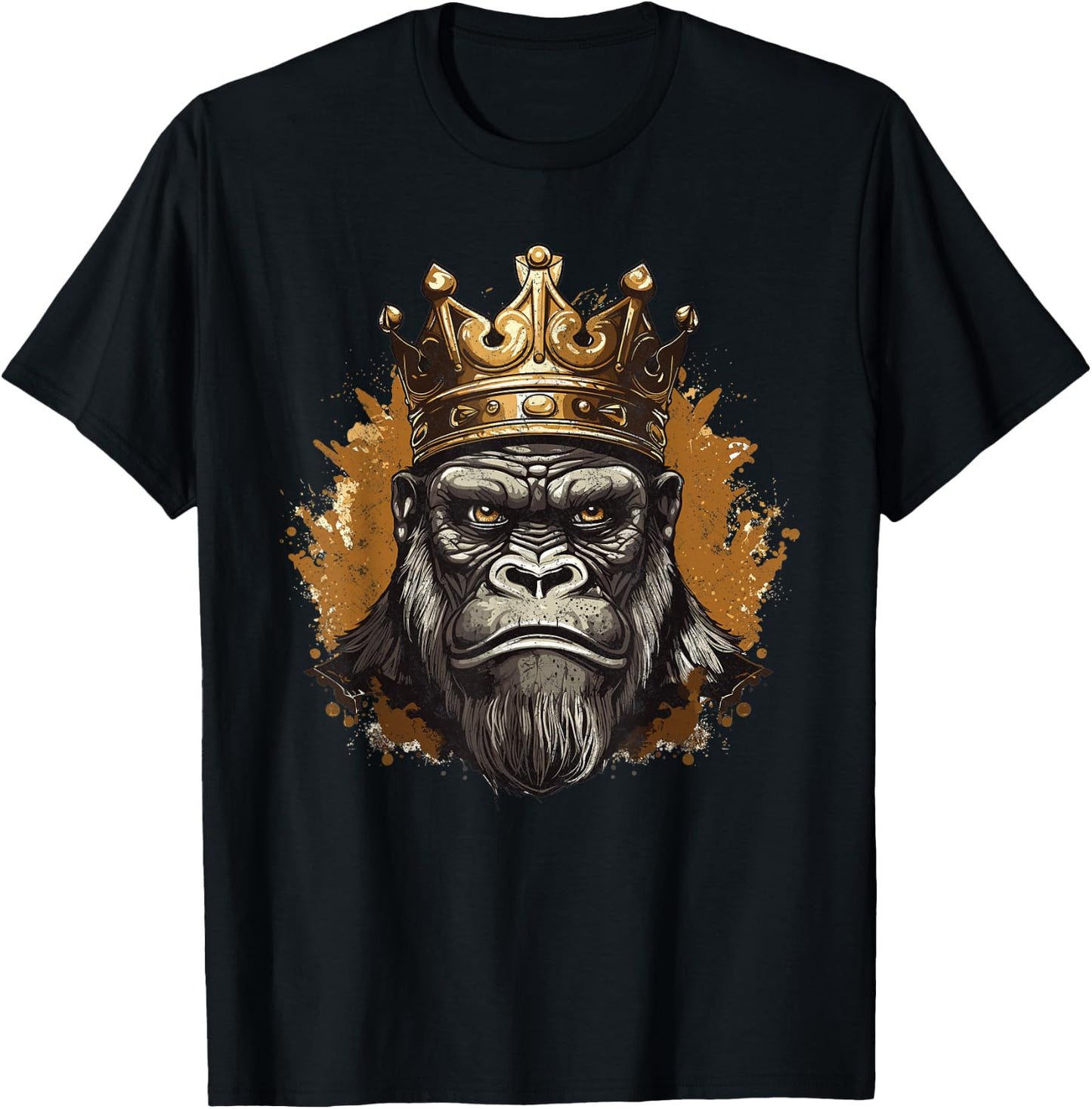 Silverback Gorilla King T-Shirt - T-Shirt | Black