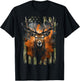 Deer Hunting Camo US Flag for Hunter T-Shirt - T-Shirt | Black