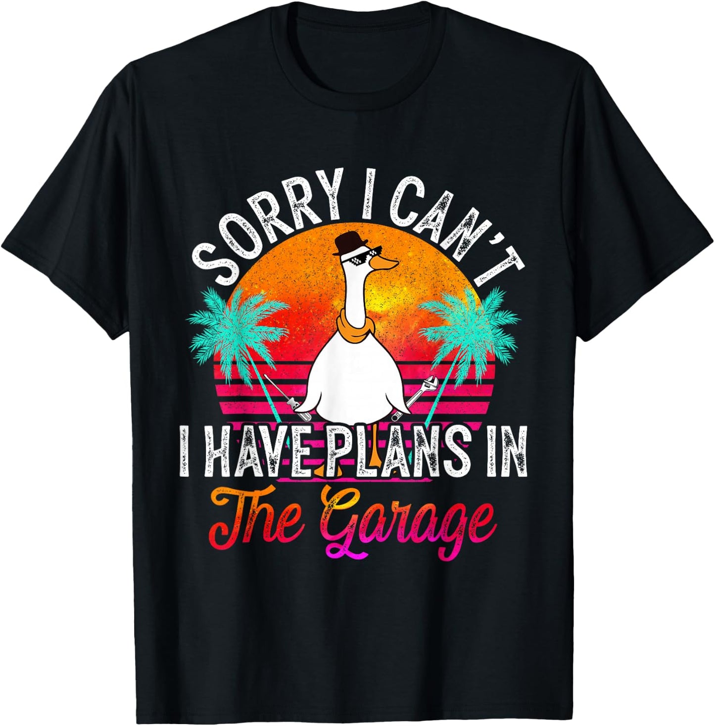 I Cant I Have Plans In The Garage Fathers Day Car Mechanics T-Shirt - T-Shirt | Black
