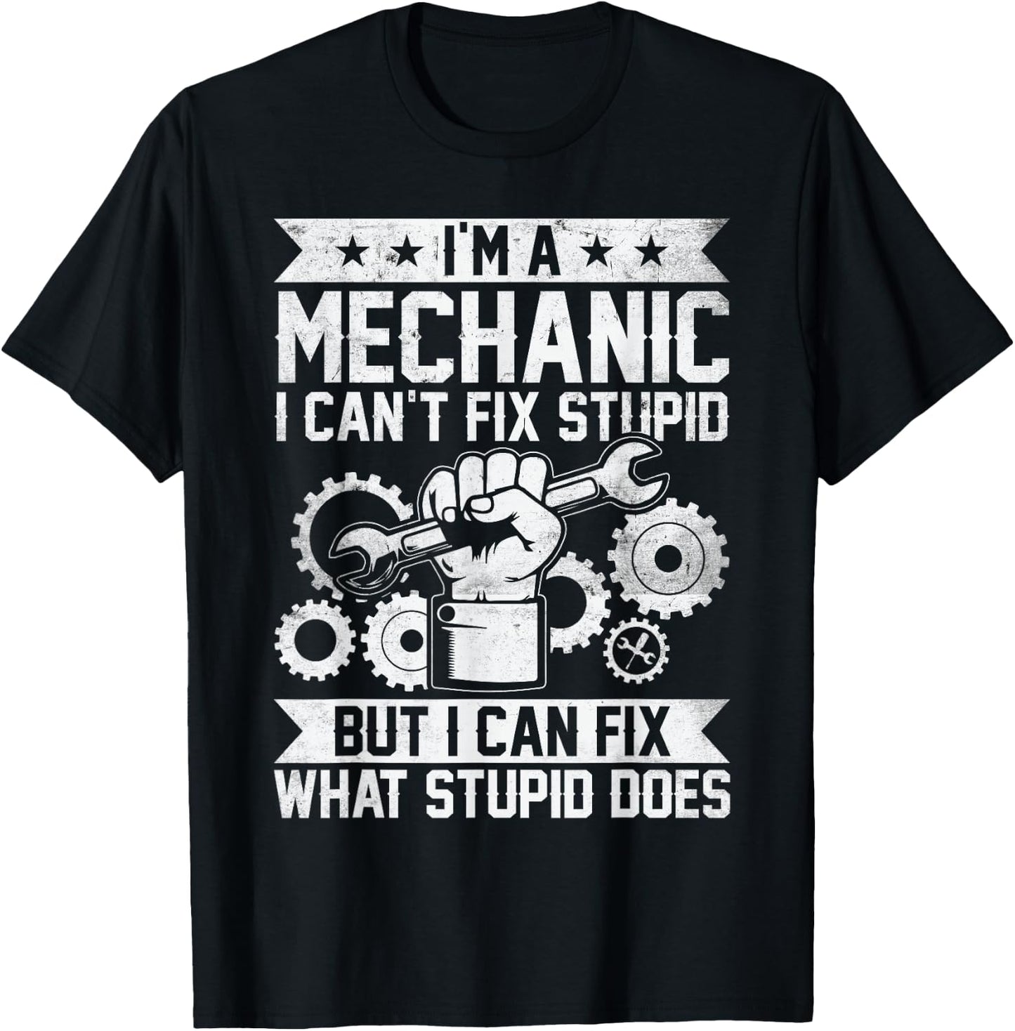 Funny Car Mechanic Engineer Men Women Kids Auto Mechanic T-Shirt - T-Shirt | Black