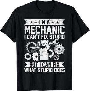 Funny Car Mechanic Engineer Men Women Kids Auto Mechanic T-Shirt - T-Shirt | Black