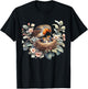 Mother Robin and Baby Robin Nestlings Ornithology T-Shirt - T-Shirt | Black