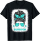 Ovarian Cancer Teal Ribbon Ovarian Cancer Survivor T-Shirt - T-Shirt | Black