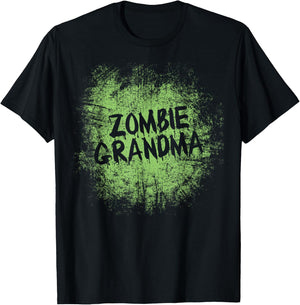 Zombie grandma easy lazy halloween costume zombies family T-Shirt - T-Shirt | Black