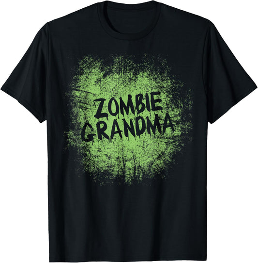 Zombie grandma easy lazy halloween costume zombies family T-Shirt - T-Shirt | Black