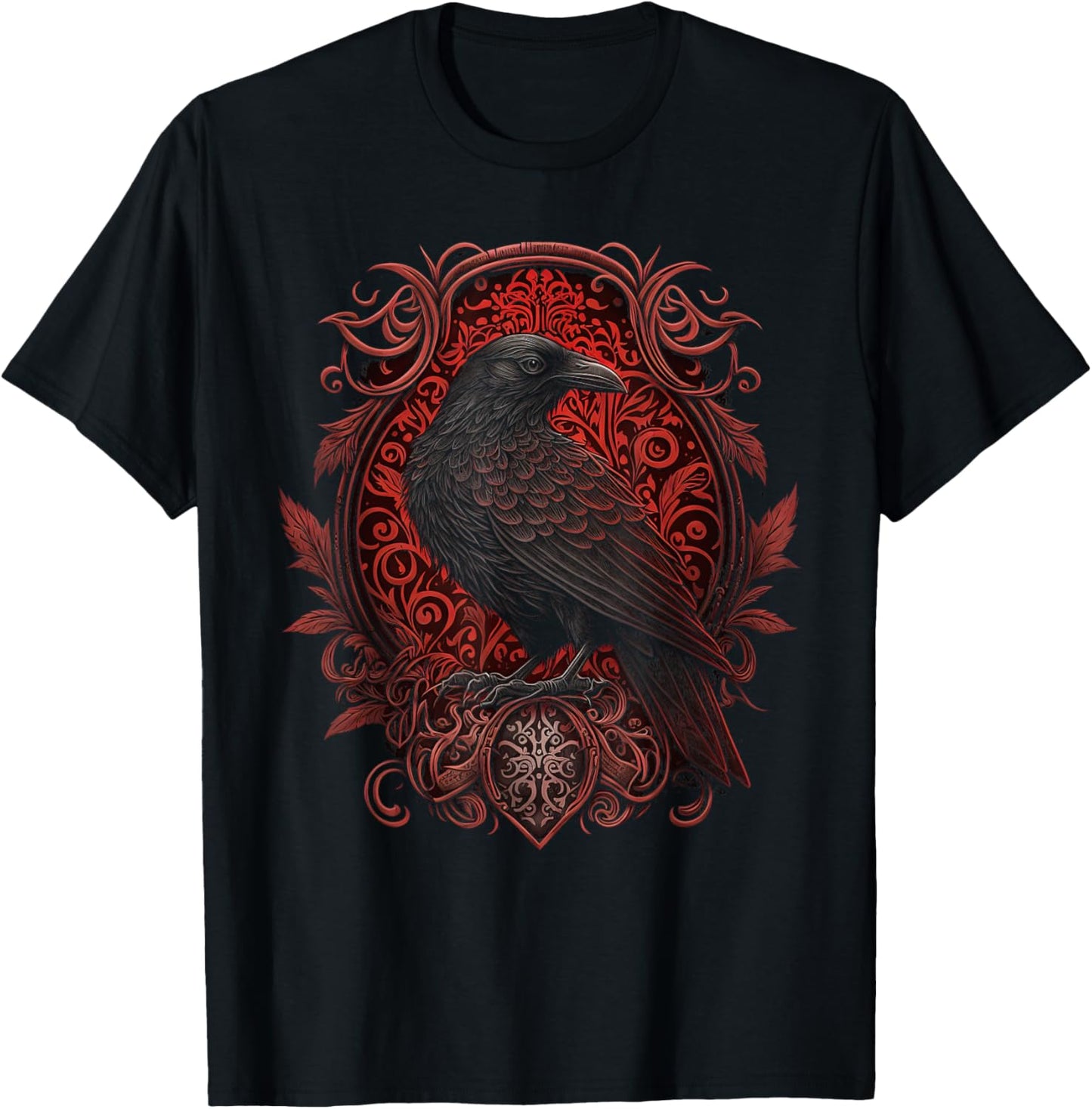 Odin's Raven Viking Norse Runes Nordmann Mythology T-Shirt - T-Shirt | Black