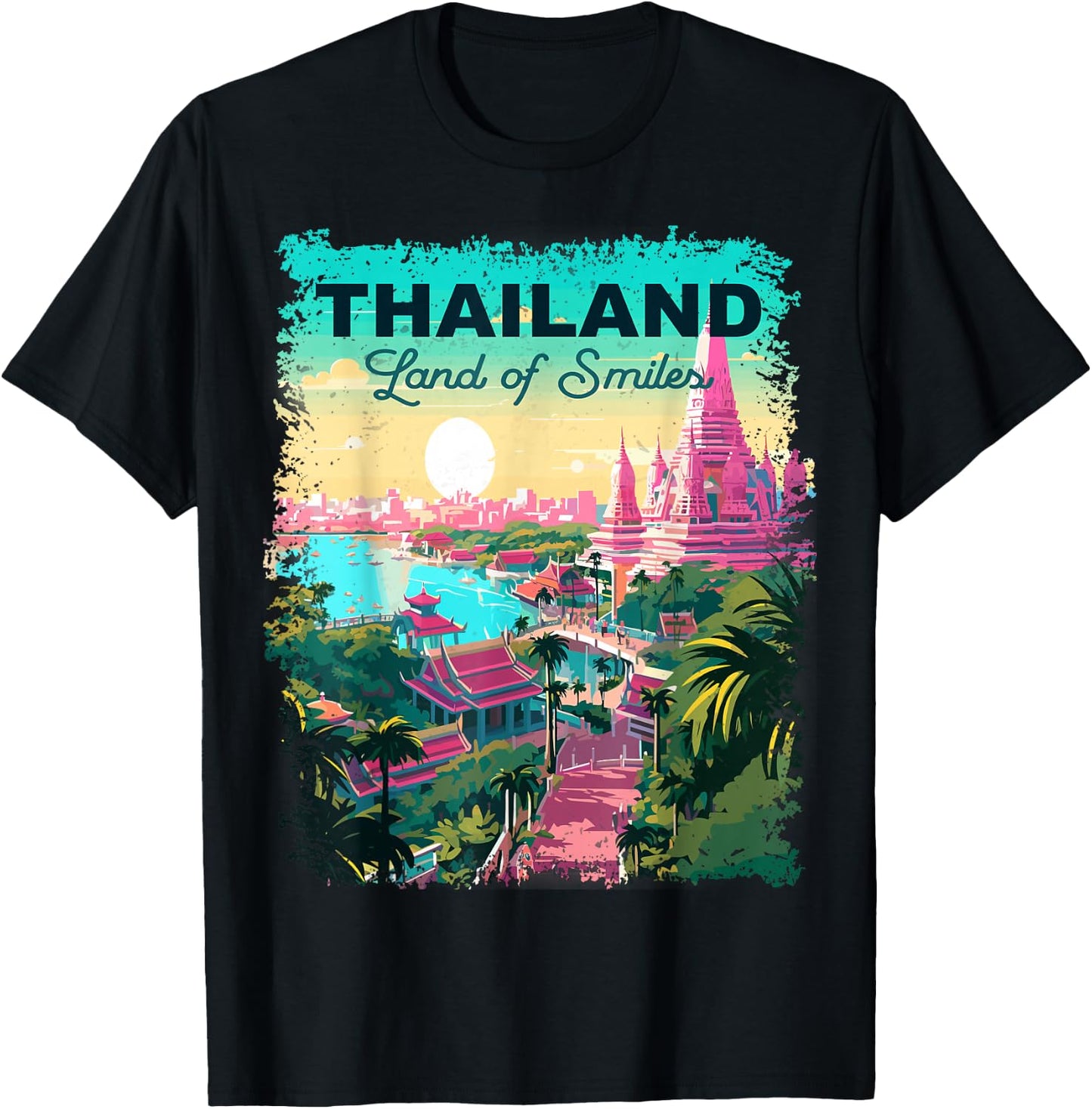 Thailand Vacation Vintage T-Shirt - T-Shirt | Black