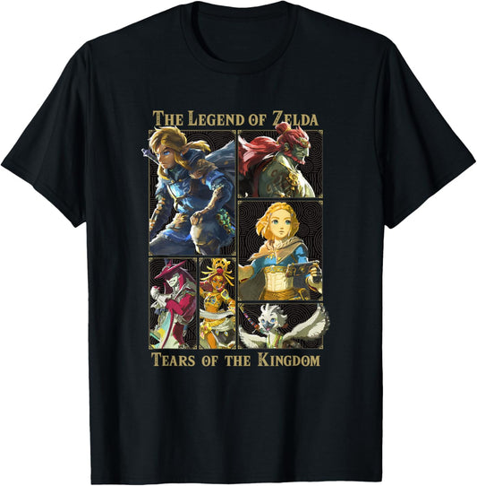 The Legend of Zelda: Tears of The Kingdom Character Box Up T-Shirt - T-Shirt | Black