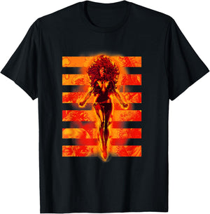 Marvel X-Men Dark Phoenix Epic Flight Retro Comic Panels T-Shirt - T-Shirt | Black