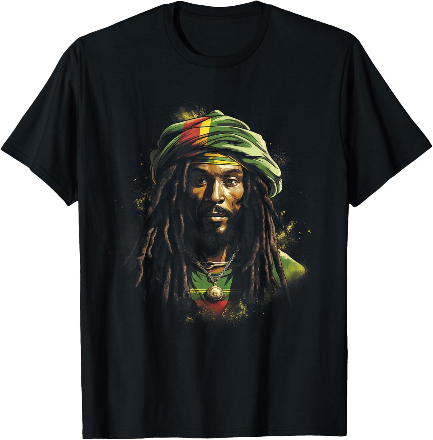 Jamaica Lion Dread locks T-Shirt - T-Shirt | Black