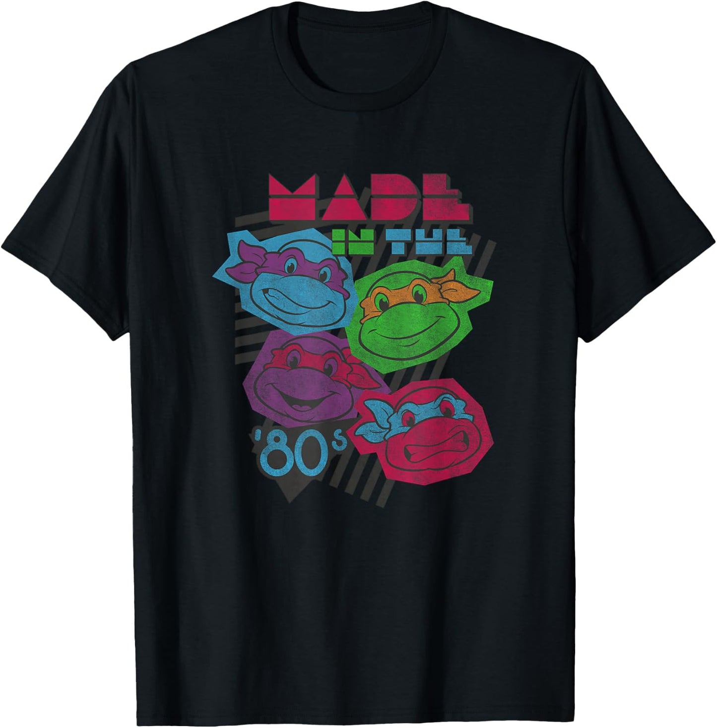 Teenage Mutant Ninja Turtles Retro Made in The 80's Group T-Shirt - T-Shirt | Black
