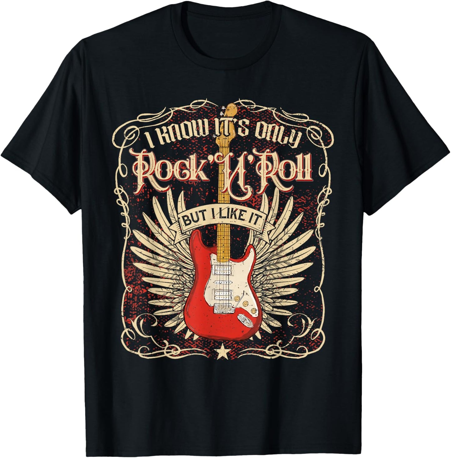 I Know It's Only Rock'n'Roll But I Like It, Rock Music Fan T-Shirt - T-Shirt | Black