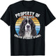 English Springer Spaniel Black Retro Property Of T-Shirt - T-Shirt | Black