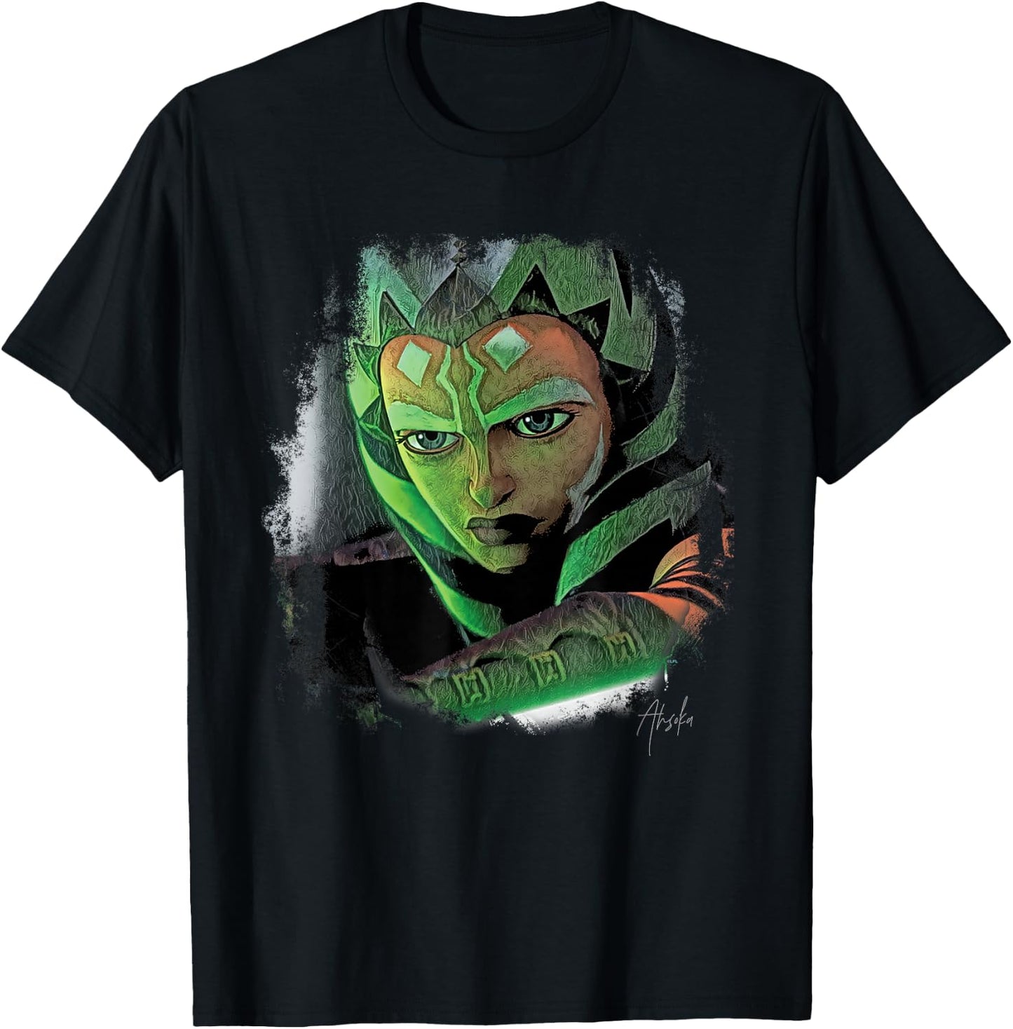 Star Wars Ahsoka Tano Tales of the Jedi Lightsaber Glow T-Shirt - T-Shirt | Black