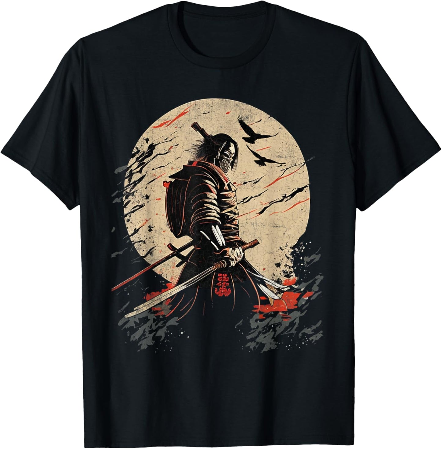 Ancient Japanese Samurai Shirt Bushido Code Warrior Gifts T-Shirt - T-Shirt | Black