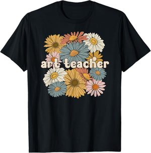 Groovy Art Teacher Art Teaching Art Teachers T-Shirt - T-Shirt | Black