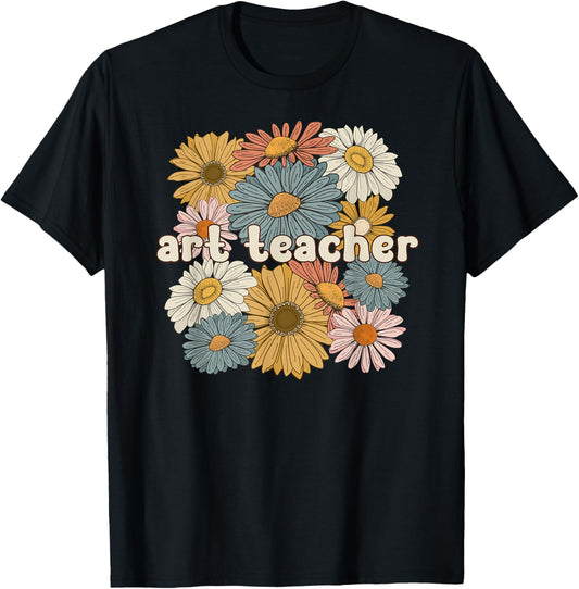 Groovy Art Teacher Art Teaching Art Teachers T-Shirt - T-Shirt | Black