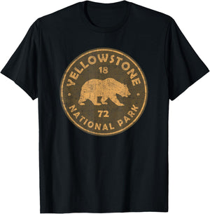 Vintage Yellowstone National Park Souvenir T-Shirt - T-Shirt | Black