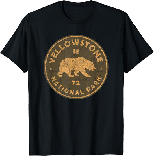 Vintage Yellowstone National Park Souvenir T-Shirt - T-Shirt | Black