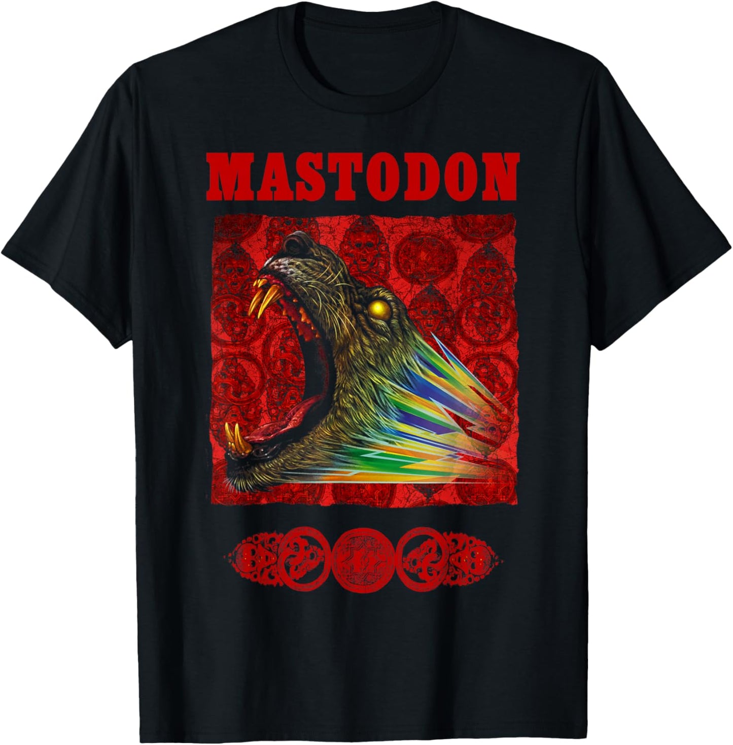 Mastodon Rainbow Lion T-Shirt - T-Shirt | Black