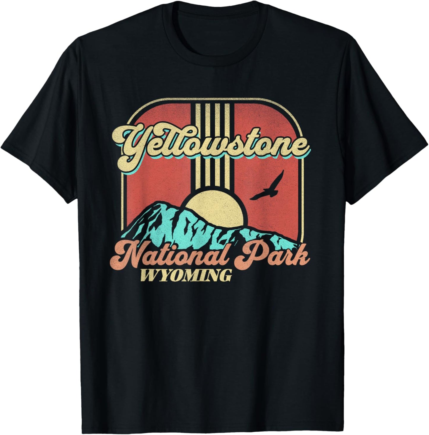 Yellowstone National Park Wyoming Nature Hiking Outdoors T-Shirt - T-Shirt | Black