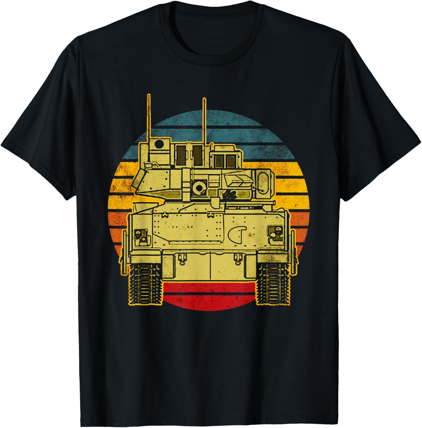 Bradley Fighting Vehicle USA America American Military T-Shirt - T-Shirt | Black