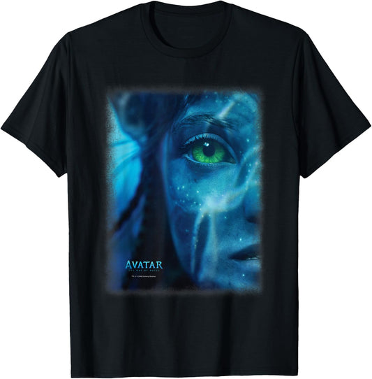 Avatar: The Way of Water Neytiri Na'vi Underwater Half Face T-Shirt - T-Shirt | Black
