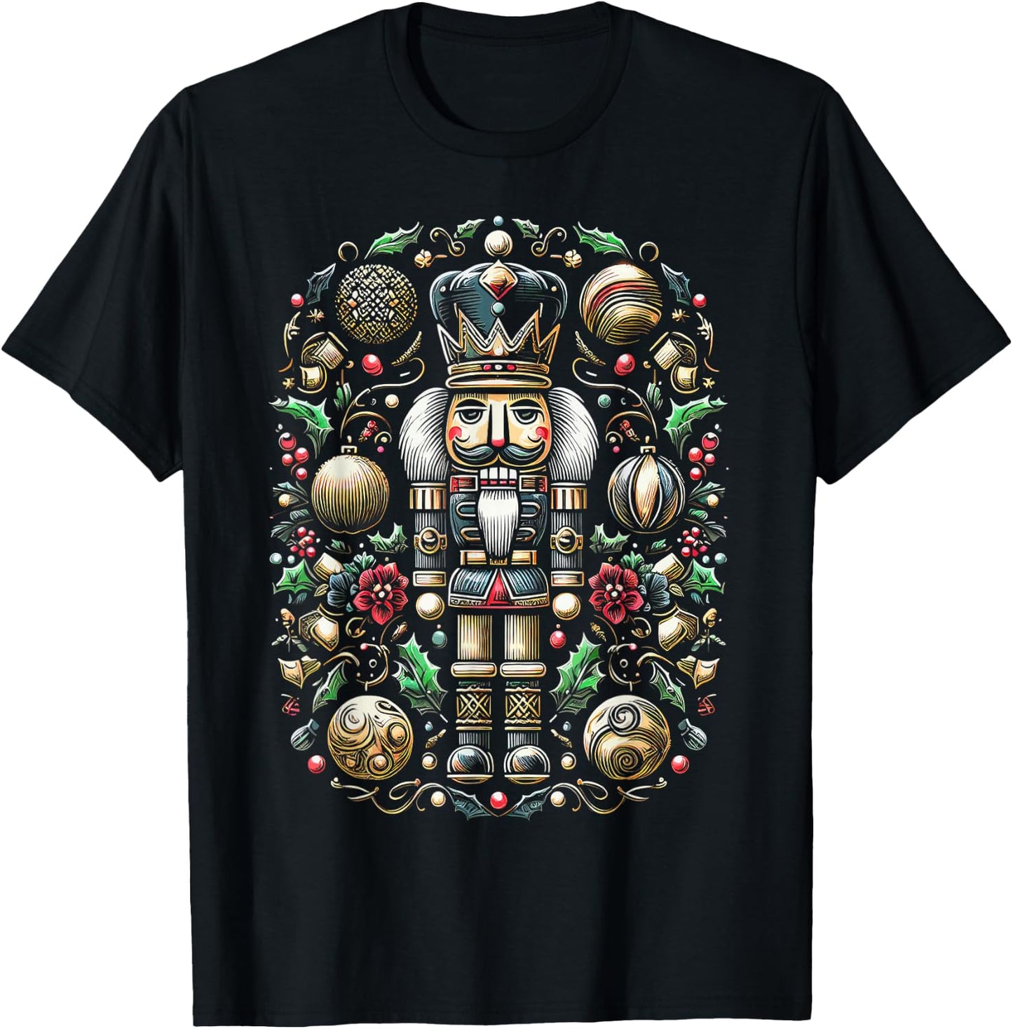Christmas Nutcracker Merry Christmas Xmas Morning Holiday T-Shirt - T-Shirt | Black