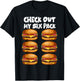 Check Out My Six Pack- 6 pack hamburger Funny Gym T-Shirt - T-Shirt | Black