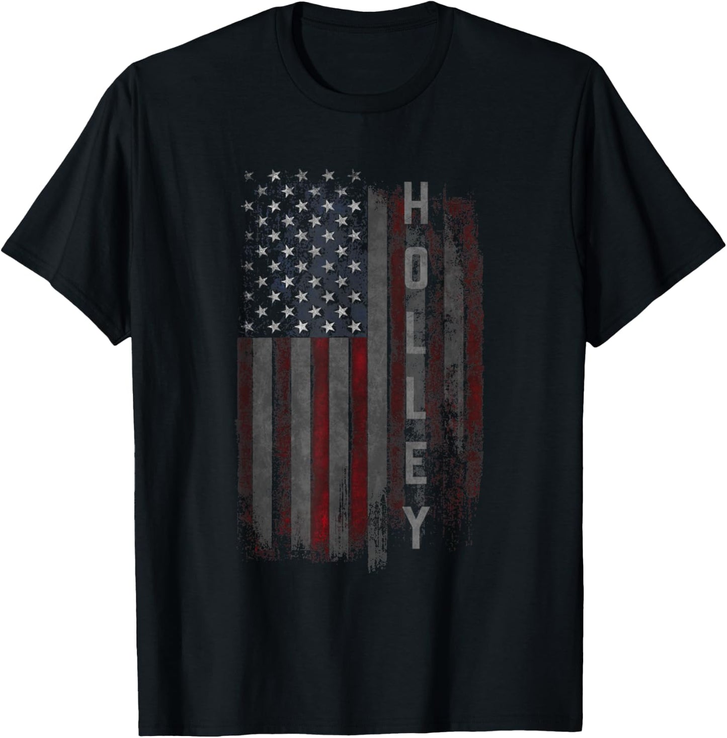 Holley Family American Flag Men T-Shirt - T-Shirt | Black