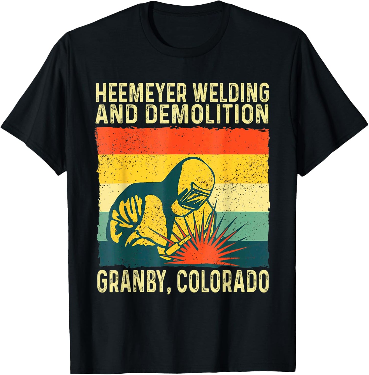 Funny Heemeyer Welding and Demolition Granby Vintage T-Shirt - T-Shirt | Black