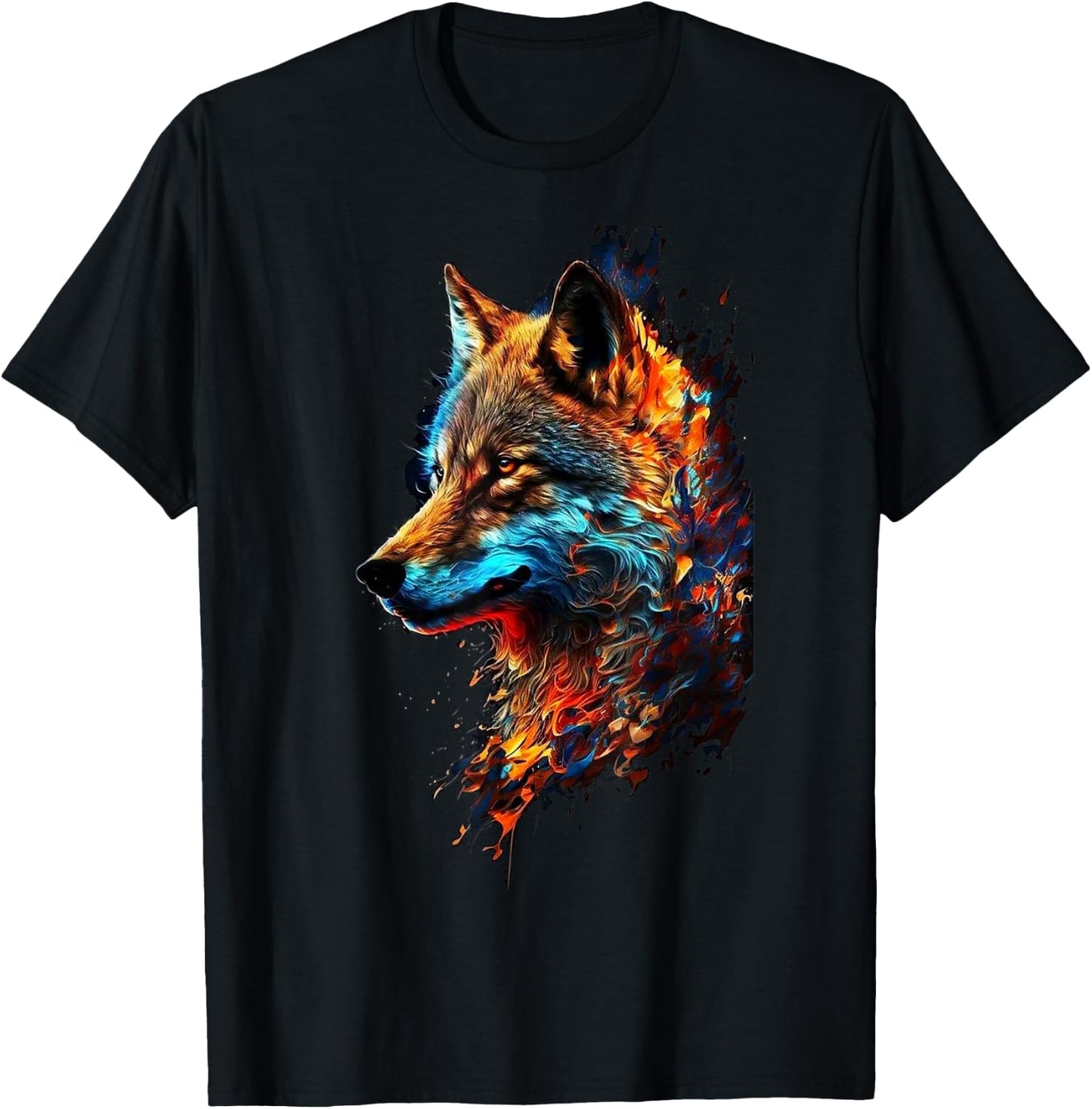 Wolf shirt , wolf shirt , wolf shirt for kid T-Shirt - T-Shirt | Black