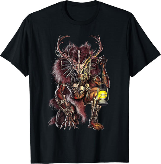 Wendigo Cryptid Creature Horror Cryptozoology Spirit T-Shirt - T-Shirt | Black