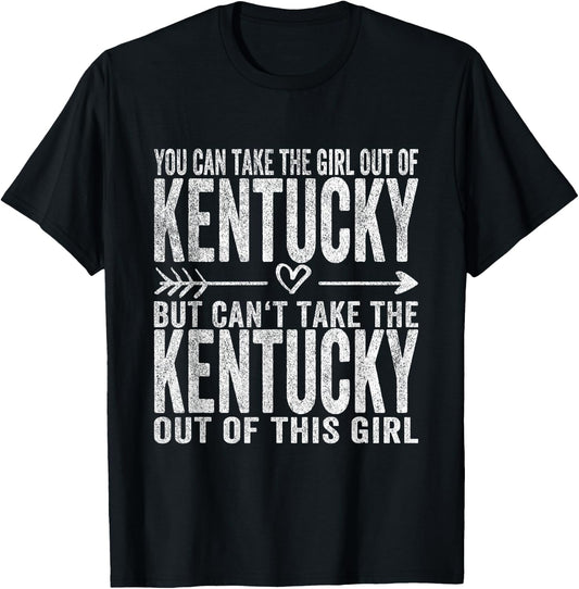 Girl Out of Kentucky Hometown Home Kentucky T-Shirt - T-Shirt | Black
