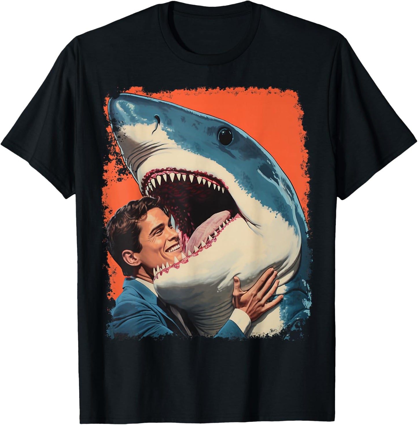 Pop Art Weird Funny Shark Meme T-Shirt - T-Shirt | Black