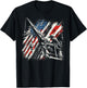 crane operator American Flag, crane operator T-Shirt - T-Shirt | Black