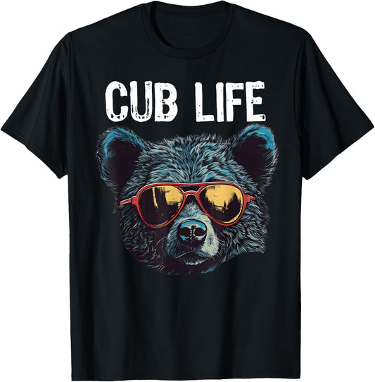 Funny Bear Cub Boys Toddler Brown Black Mom Son Daughter T-Shirt - T-Shirt | Black
