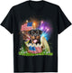 Rottweiler Patriotic American Flag Fireworks 4th Of July T-Shirt - T-Shirt | Black