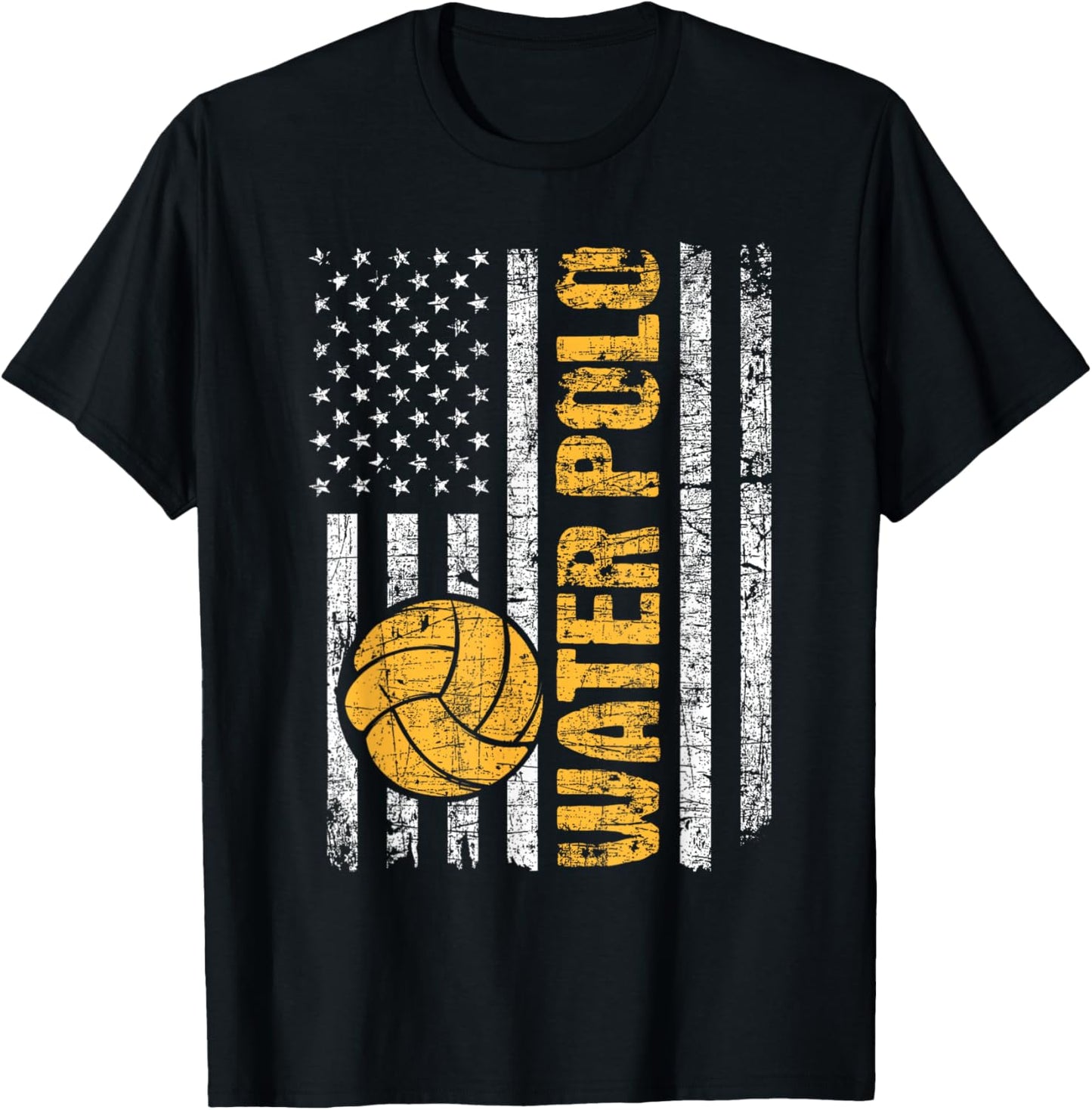 Water Polo - USA Flag Goalie Sportsmen Goalkeeper T-Shirt - T-Shirt | Black